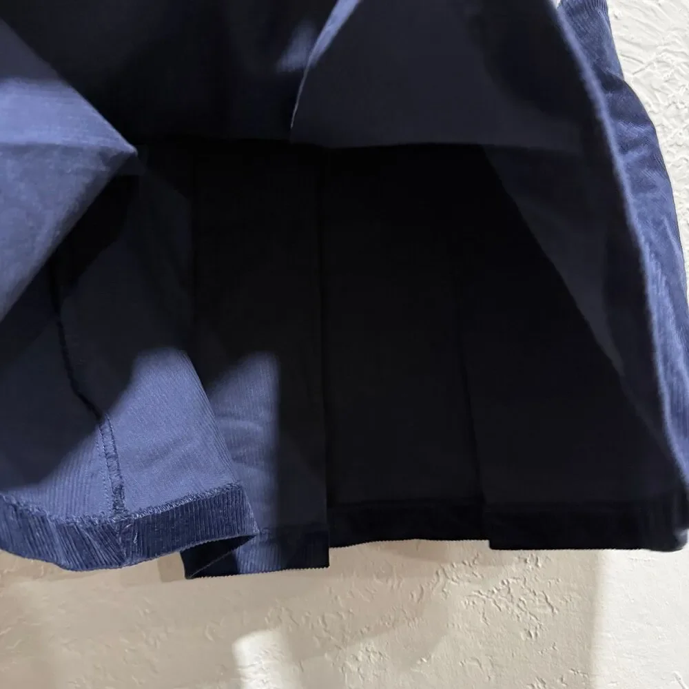Zara navy blue corduroy mini skirt size medium
